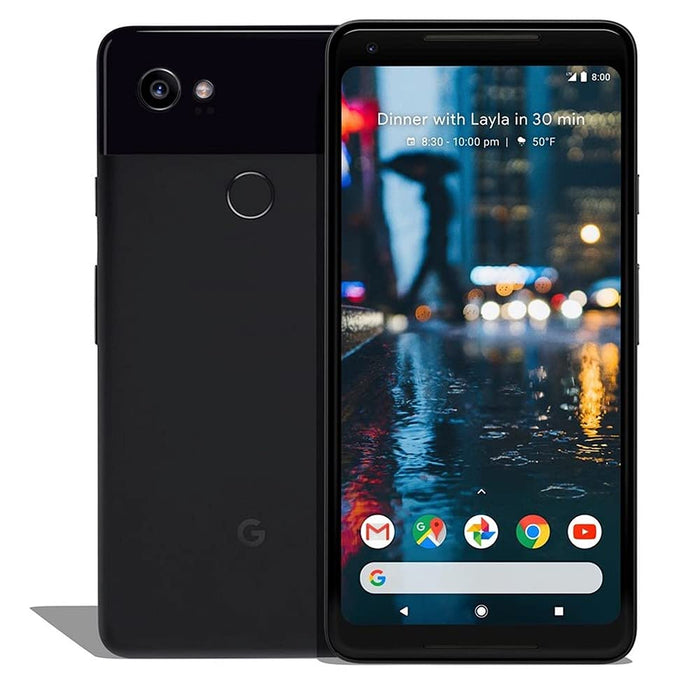 Google Pixel 2 XL (128GB, 4GB) 6.0" (GSM, Verizon, Global) 4G LTE Unlocked-Black (B GRADE) (Acceptable - Refurbished, Just Black)