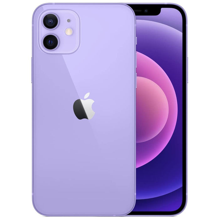 Apple iPhone 12 5G (64GB, 4GB) 6.1" OLED, 5G / 4G LTE GSM + Verizon Unlocked (Good - Refurbished, Purple)