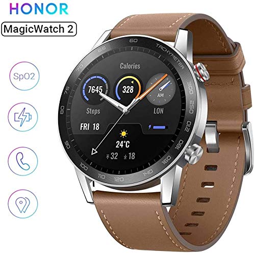 Honor MagicWatch2 46mm - 1.39" Smartwatch, Heart Rate & SpO2 Tracking MNS-B19 (Excellent - Refurbished, Flax Brown)