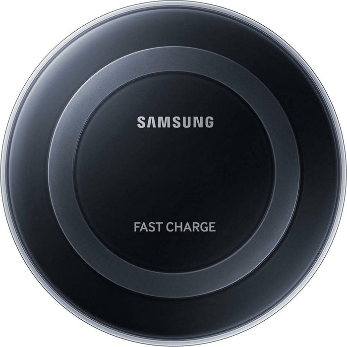 SAMSUNG Wireless Fast Charging Pad w/ Wall Charger - Qi Enabled Device - Black (Black)