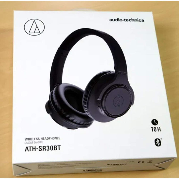 Auriculares inalámbricos Bluetooth Audio-Technica ATH-SR30BT (40 mm, 70 horas de duración de la batería) (Excelente, reacondicionados, gris carbón)