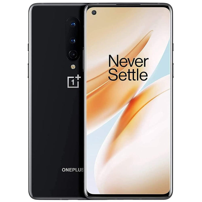 OnePlus 8 5G (128GB, 8GB) 6.55" T-Mobile Unlocked (GSM+ CDMA) Global 5G / 4G LTE (Excellent - Refurbished, Onyx Black)