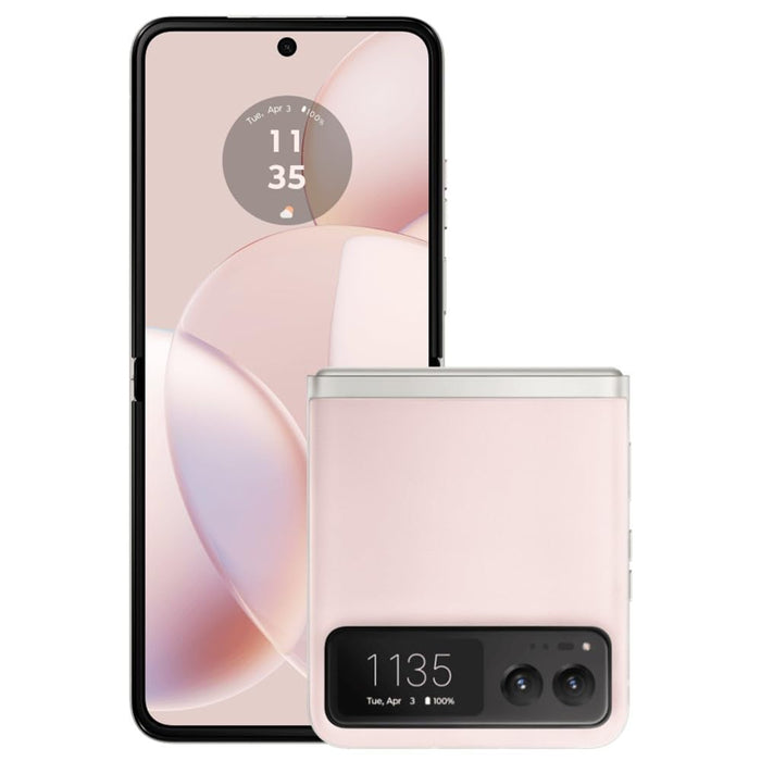 Moto Razr 2023 (128GB, 8GB) 6.9" Fully Unlocked / Global 4G LTE / 5G XT2323-2 (Renewed | Like New, Cherry Blossom)