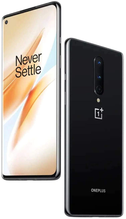 OnePlus 8 (5G, 128GB, 8GB) 6.55", 5G LTE T-Mobile Only (Black) (Excellent - Refurbished, Black)