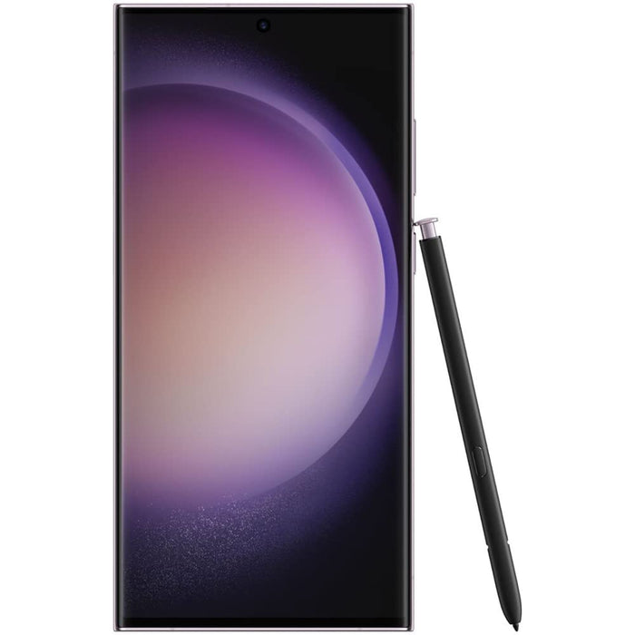 SAMSUNG Galaxy S23 Ultra 5G (256GB, 8GB) 6.8" ATT locked US & Global S918U (Renewed | Like New, Lavender)
