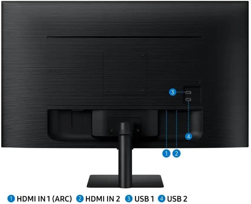 Samsung M5 32" Smart Monitor w/ Speakers, FHD HDR10 Streaming TV Apps Gaming Hub (Black)
