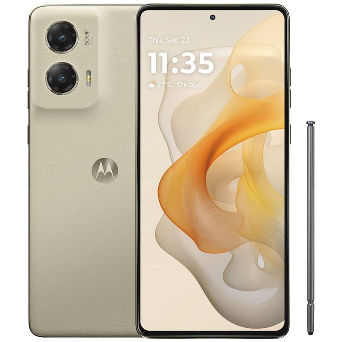 Moto G Stylus 5G 2024 (256GB, 8GB) 6.7" Fully Unlocked Global 4G LTE XT2419-1 (Renewed | Smart Saver, Caramel Latte)