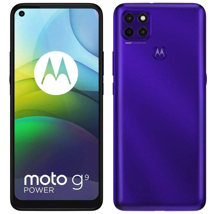 Moto G9 Power 2021 (64 GB + 64 GB SD) 6.8" Dual SIM GSM Global Desbloqueado XT2091-3 (Excelente - Reacondicionado, Violeta eléctrico)