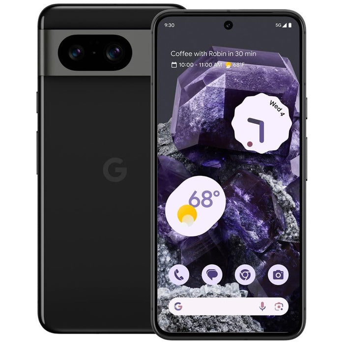 Google Pixel 8 5G (128GB, 8GB) 6.2" Fully Unlocked (GSM + Verizon) GKWS6 (Good - Refurbished, Obsidian)