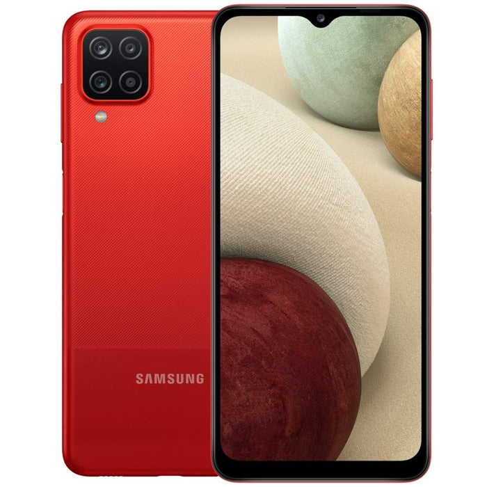 SAMSUNG Galaxy A12 (128 GB, 4 GB) 6.5" GSM desbloqueado EE. UU. + Global 4G VoLTE A125M/DS (Excelente - Reacondicionado, Rojo)