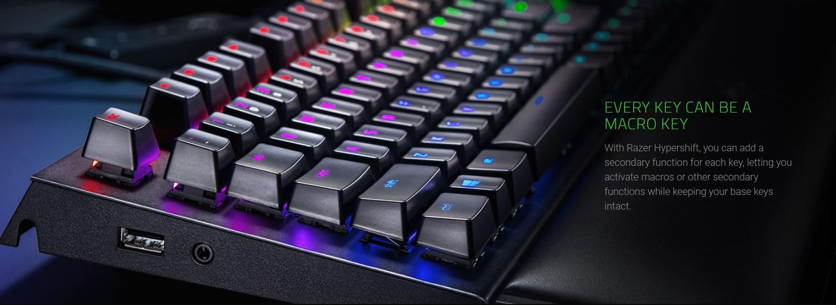 Razer BlackWidow Elite Mechanical Gaming Keyboard w/ Dedicated Media Keys & Dial (Excellent - Refurbished, Black)