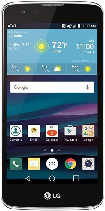 LG Phoenix 2 (16GB) 5.0" Single SIM AT&T Locked 4G LTE LG-K371 (Black) (Excellent - Refurbished, Black)