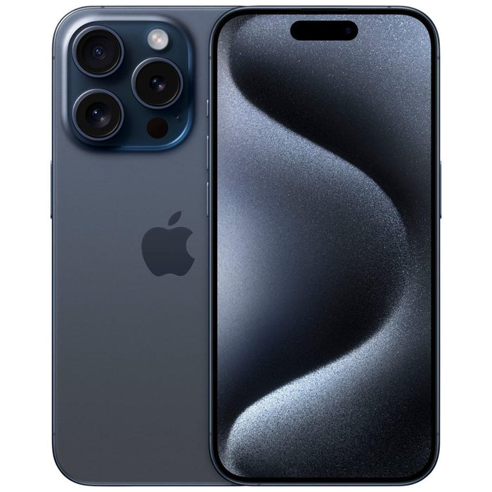 Apple iPhone 15 Pro (128GB, 8GB) 6.1", iOS 17, 5G | LTE Fully Unlocked Global (Renewed | Clean Screen, Blue Titanium)
