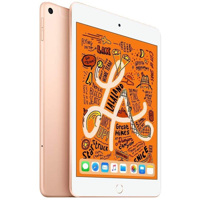 Apple iPad Mini 5th Gen (Wi-Fi + 4G Cellular, 256GB) 7.9" Fully Unlocked (Gold) (Excellent - Refurbished, Gray)