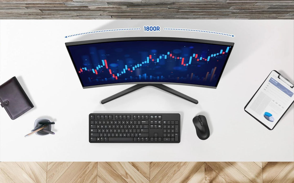 Samsung S3 S39GD 32" 1800R Curved FHD 100Hz Monitor with Speakers, HDMI (Renewed | Like New, Black)