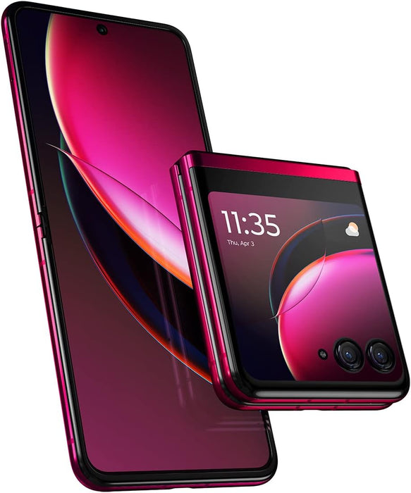 Moto Razr+ 5G 2023 (256GB, 8GB) 6.9" GSM Unlocked US 5G / Global 4G LTE XT2321-5 (Excellent - Refurbished, Viva Magenta)