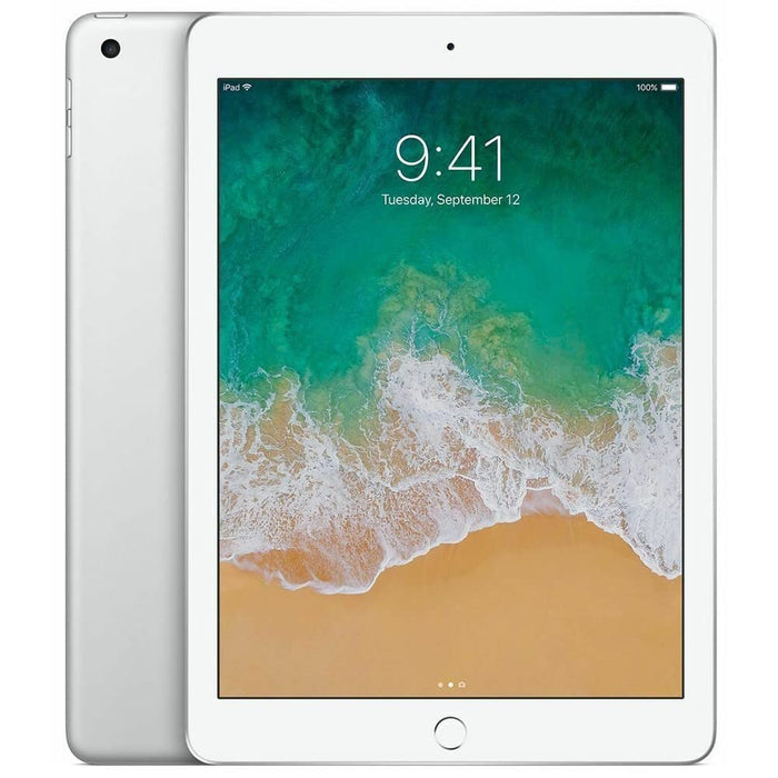 Apple iPad 5.ª generación (128 GB) 9,7" (Wi-Fi + 4G LTE) Desbloqueado globalmente (GSM+CDMA) (Excelente - Reacondicionado, Plata)