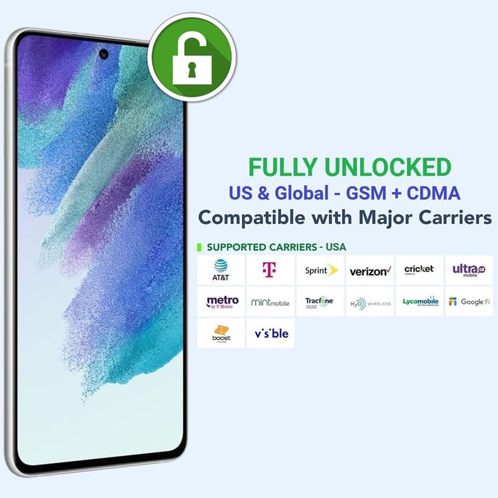SAMSUNG Galaxy S21 FE 5G (128GB, 6GB) 6.4" Fully Unlocked for US & Global G990U