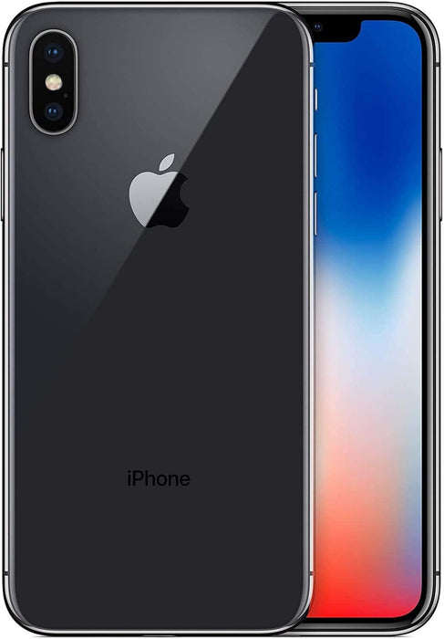 Apple iPhone X (256 Go) 5,8" Global 4G LTE entièrement débloqué (GSM + Verizon) (bon état - remis à neuf, gris sidéral)