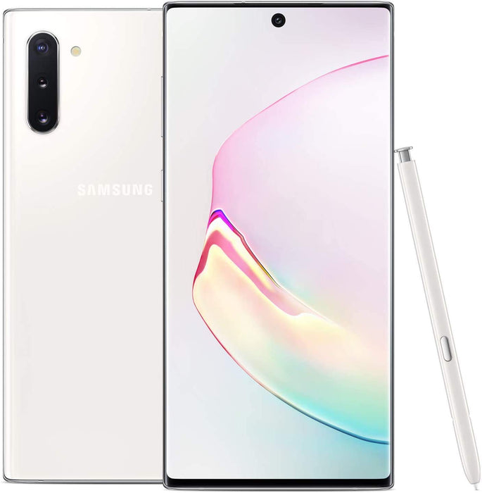 SAMSUNG Galaxy Note 10 (256GB, 8GB) 6.3" 4G LTE (GSM+CDMA Unlocked) N970U1 WHITE (Aura White)