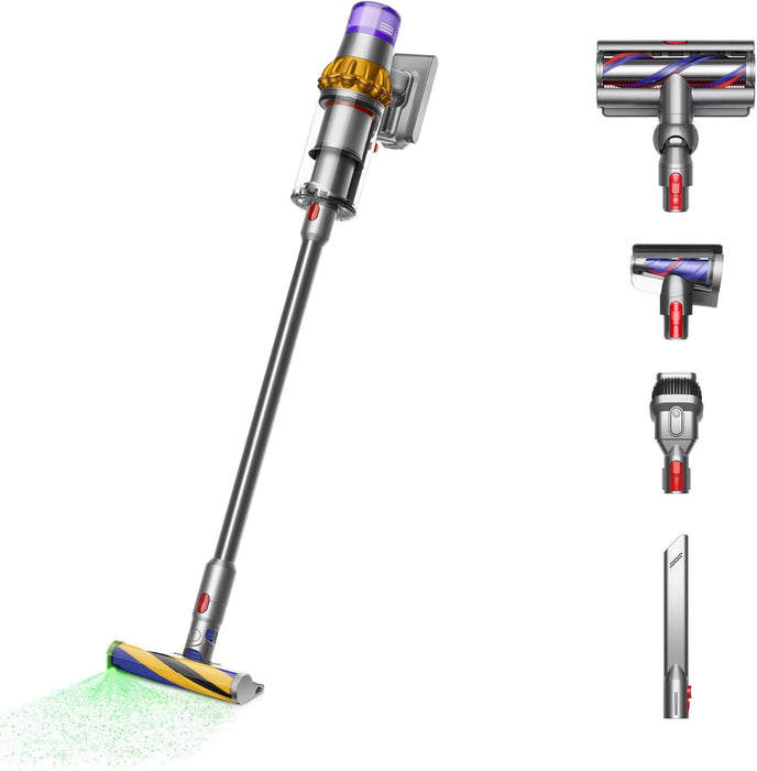 Dyson V15 Detect Cordless Vacuum HEPA+, Laser Dust Reveal, 60min+, Yellow/Nickel ()