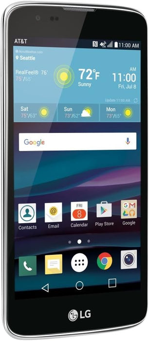 LG Phoenix 2 (16GB) 5.0" Single SIM AT&T Locked 4G LTE LG-K371 (Black) (Excellent - Refurbished, Black)