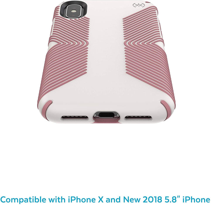 Speck Presidio Grip Case for iPhone XS/iPhone X 5.8" Only, No-Slip Grip (Pink) (Pink)