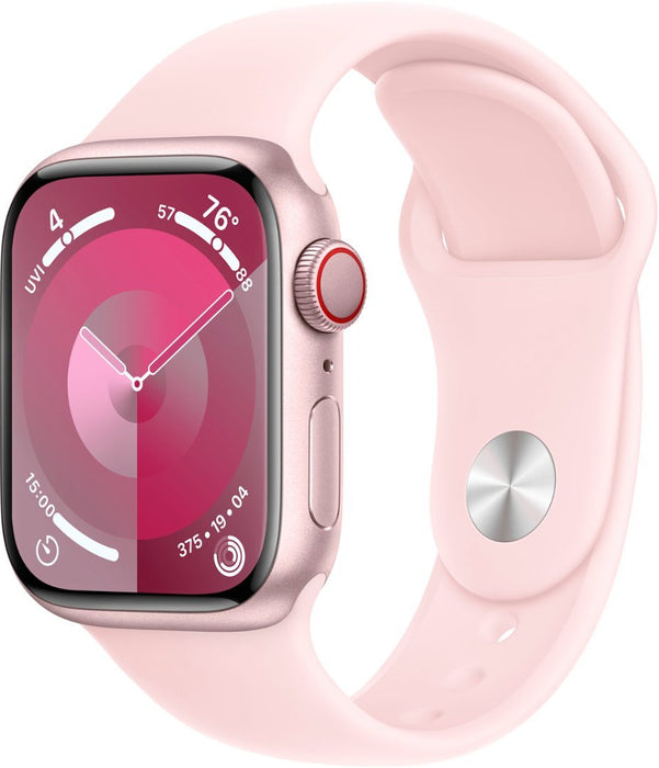 Apple Watch Series 9 (41 mm, GPS + Cellular) 1.69" completamente desbloqueado con caja de aluminio (excelente - reacondicionado)