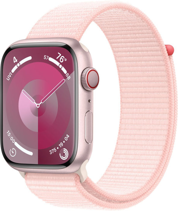 Apple Watch Series 9 (45 mm, GPS + Cellular) 1.9" completamente desbloqueado con caja de aluminio (excelente - reacondicionado)