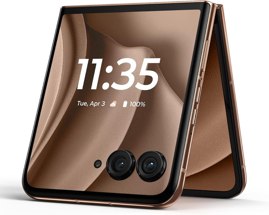 Motorola Razr+Plus 5G 2025 | 256GB, 12GB, 6.9" w/ Titanium Hinge Unlocked Global (Renewed | Pre-Loved, PANTONE Mocha Mousse)