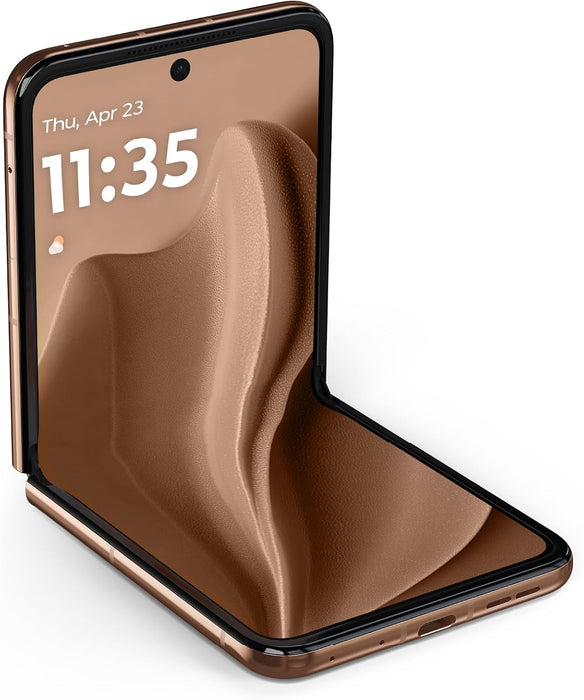 Motorola Razr+Plus 5G 2025 | 256GB, 12GB, 6.9" w/ Titanium Hinge Unlocked Global (Renewed | Clean Screen, PANTONE Mocha Mousse)