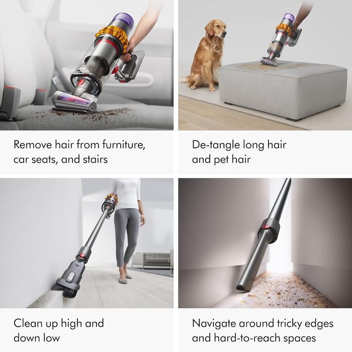 Dyson V15 Detect Cordless Vacuum HEPA+, Laser Dust Reveal, 60min+, Yellow/Nickel (Renewed) (Renewed | Like New, )