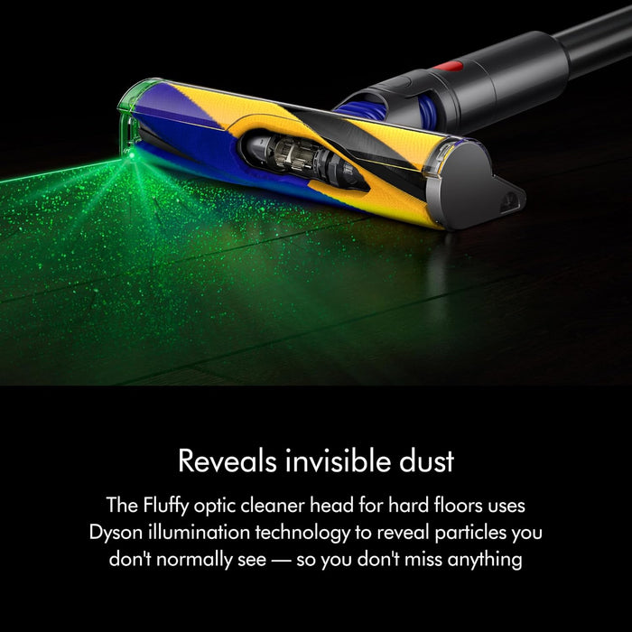 Dyson V15 Detect Cordless Vacuum HEPA+, Laser Dust Reveal, 60min+, Yellow/Nickel ()