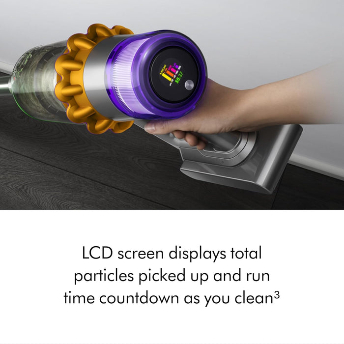 Dyson V15 Detect Cordless Vacuum HEPA+, Laser Dust Reveal, 60min+, Yellow/Nickel (Renewed) (Renewed | Like New, )