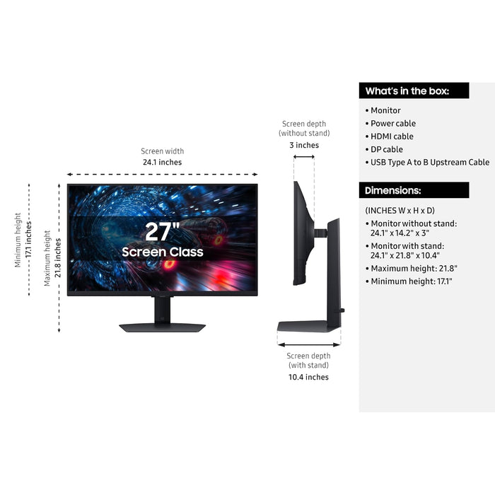Samsung Odyssey G7 27" 4K UHD Gaming Monitor 180Hz/360Hz Fast IPS 1ms (Renewed) (Renewed | Like New, Black)
