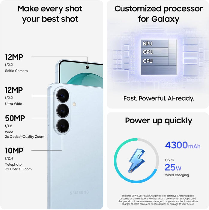 Samsung Galaxy S26 5G (256GB, 12GB) 6.3" Fully Unlocked US Model S942U (Renewed | Like New)
