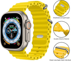 Band for Apple Watch Ultra 49mm, Yellow Ocean Band (Titanium)