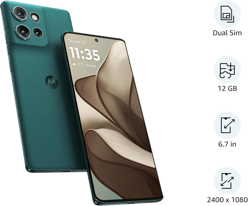 Motorola Edge 50 (512GB, 12GB) 6.7" Factory Unlocked & Dual SIM - Global 5G/4G (Renewed | Pre-Loved, Jungle Green)