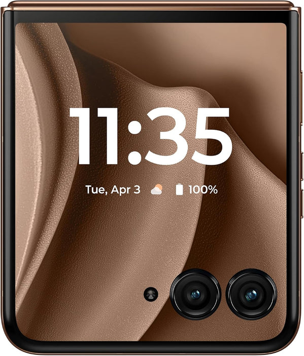 Motorola Razr+Plus 5G 2025 | 256GB, 12GB, 6.9" w/ Titanium Hinge Unlocked Global (Renewed | Pre-Loved, PANTONE Mocha Mousse)