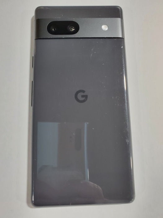 Google, Pixel 7a 5G (128GB) Fully Unlocked, Functional Board, Speakers, Cameras. Damaged LCD (won't turn on) (For Parts Only / Not Working, Charcoal)