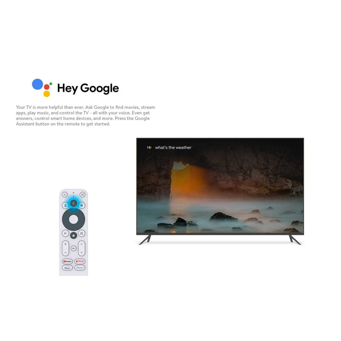 onn. Google TV 2K Full HD Streaming Device With Google Assistant Remote Control (Black)