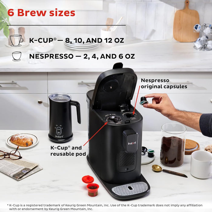 Instant Pot Pod, 3-in-1 Espresso, K-Cup Pod and Ground Coffee Maker ()