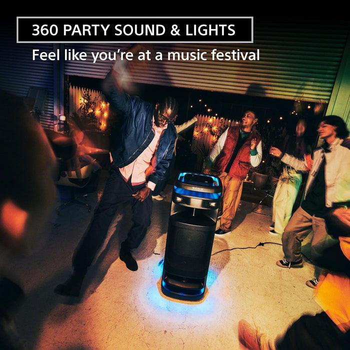 Sony ULT Tower 10 Bluetooth Karaoke Party Speaker w/ Mic 360 Sound Lights (Open Box, Black)