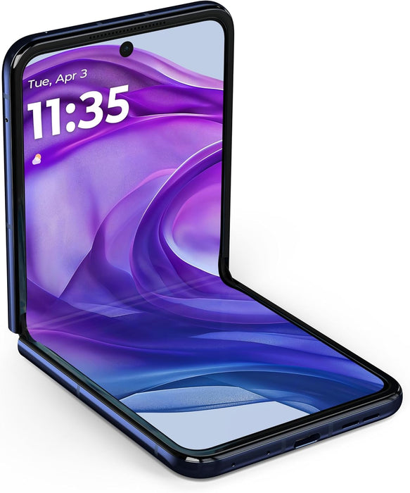 Moto Razr+ 5G 2024 (256GB, 12GB) 6.9" Fully Unlocked Global 5G / 4G LTE XT2451-2 (Renewed | Pre-Loved, Midnight Blue)