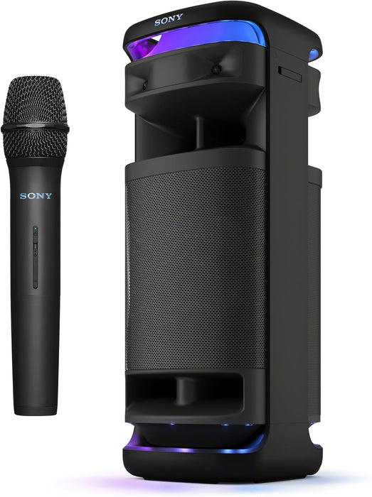 Sony ULT Tower 10 Bluetooth Karaoke Party Speaker w/ Mic 360 Sound Lights (Open Box, Black)