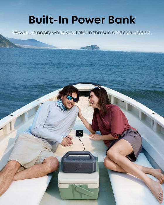 Soundcore Boom 2 80W Bluetooth Speaker Waterproof BassUp 24H Playtime (Black)