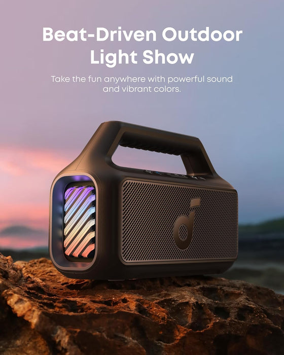 Soundcore Boom 2 80W Bluetooth Speaker Waterproof BassUp 24H Playtime (Black)