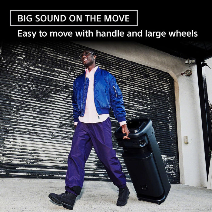 Sony ULT Tower 10 Bluetooth Karaoke Party Speaker w/ Mic 360 Sound Lights (Open Box, Black)