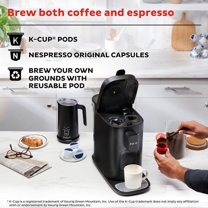 Instant Pot Pod, 3-in-1 Espresso, K-Cup Pod and Ground Coffee Maker ()