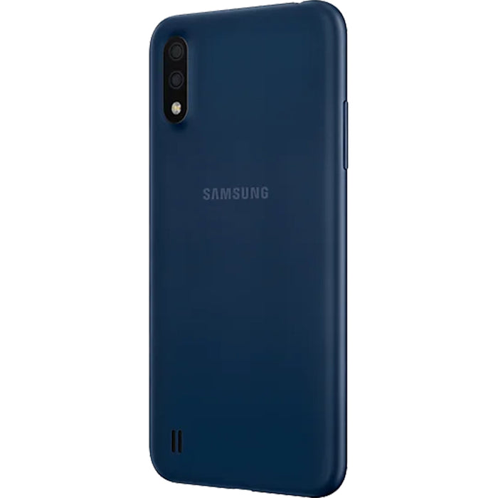 SAMSUNG Galaxy A01 (32 GB, 2 GB) 5.7", US + GLOBAL 4G LTE GSM Desbloqueado A015M/DS (Excelente - Reacondicionado, Azul)